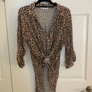 Leopard Flowy Blouse